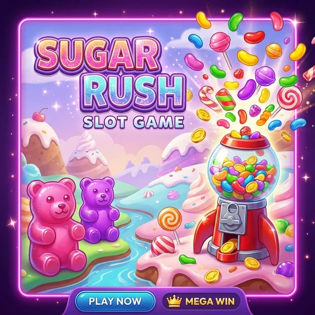 Sugar Rush poster with gummy bears